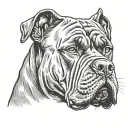 cane corso dog tattoo design idea