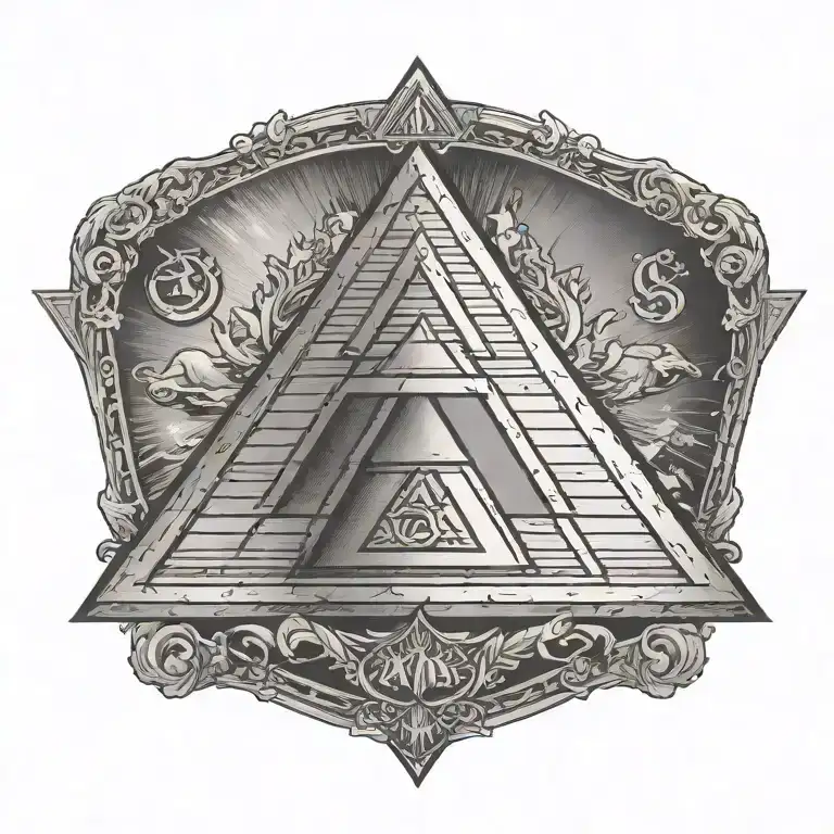 Alpha Phi Alpha pyramid tattoo design idea