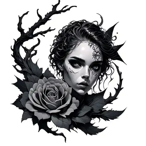 Dark Fantasy tattoo design idea