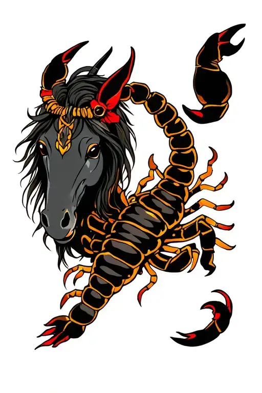 A centaur and a scorpion tattoo design idea