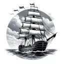 Clipper Ship tattoo design idea