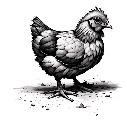 Baby Chicken tattoo design idea