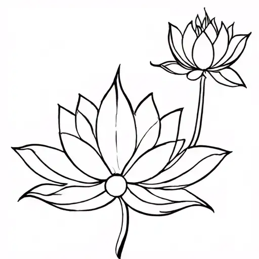 Angkor wat and lotus flower tattoo design idea