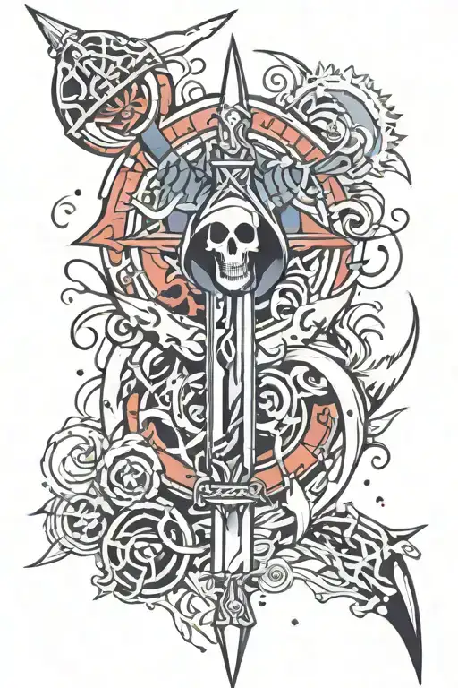Combine minato namikaze Kunai and the Reaper Death Seal in a unique tattoo design tattoo design idea