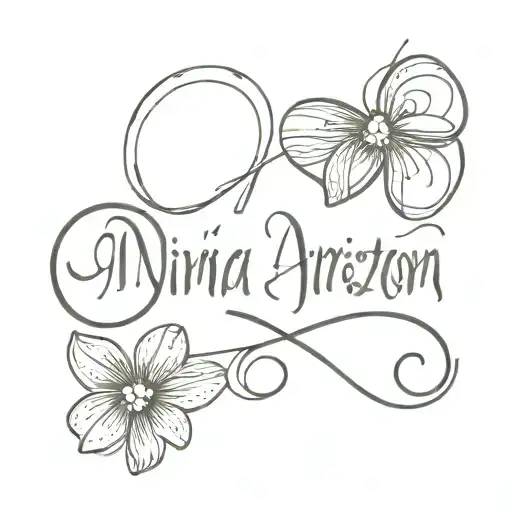 Text that says "Nina de mi corazon" with bow tattoo design idea