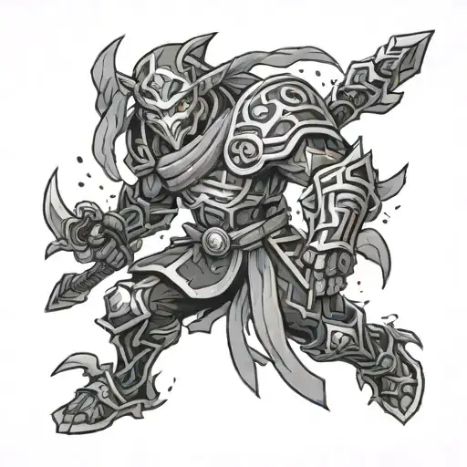 Shen league of legends tattoo design idea
