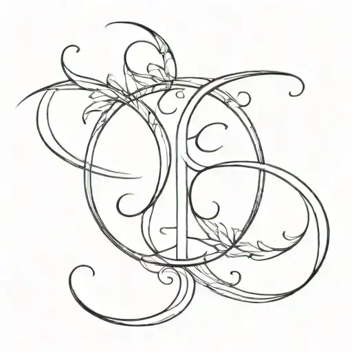 Our Initial name together representing Cj and Jc  tattoo design idea
