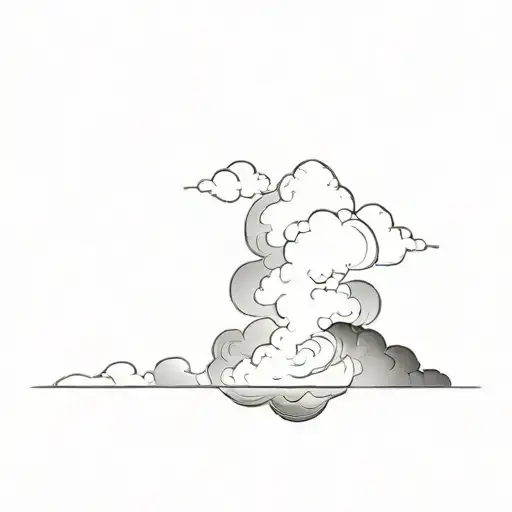 Filler Clouds and Smoke tattoo design idea