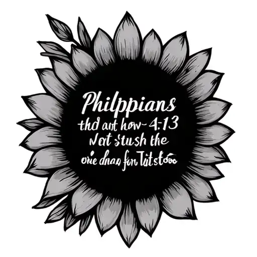 Philippians 4 13 tattoo design idea