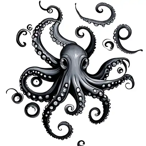 Japanese Octopus tattoo design idea