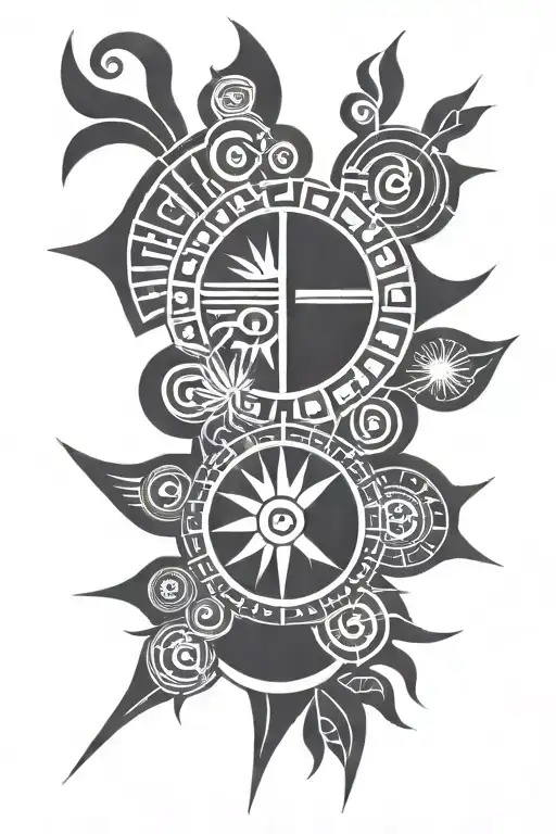 ilocano Philippines sun tattoo design idea