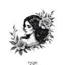 Tyche tattoo design idea