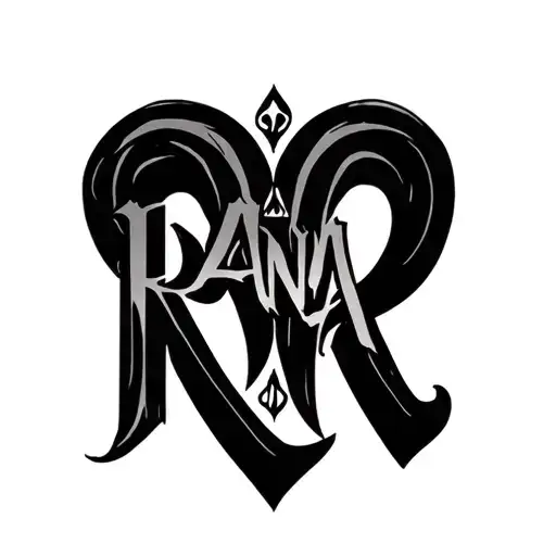 "Rana " R A N A tattoo design tattoo design idea