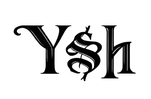 "Ya $ h" tattoo design idea