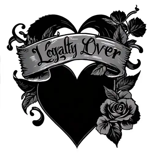 loyalty over love  tattoo design idea