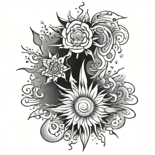 Lost of my mom firework tattoo design idea