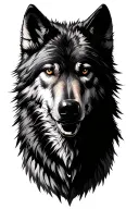 pack of wolfs with matricx code tattoo design idea