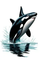 orca whale tattoo design idea
