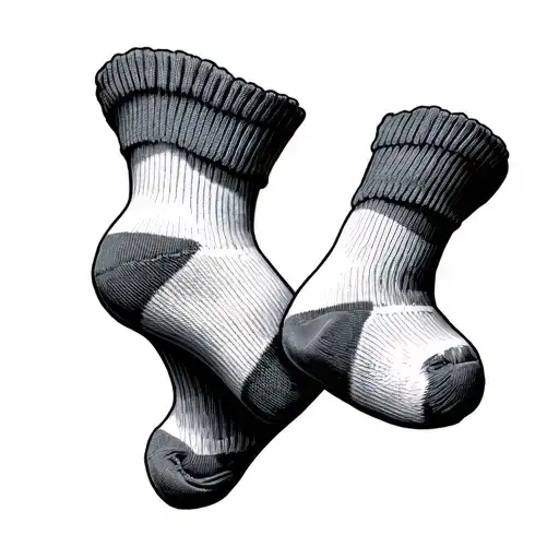 a paor of socks in a shape of a heart tattoo design idea