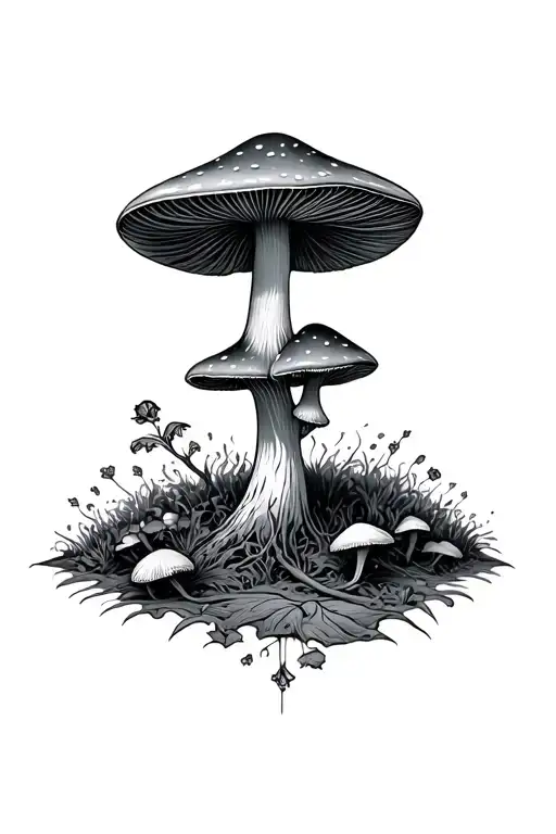 lsd dmt or Mushroom tattoo design idea
