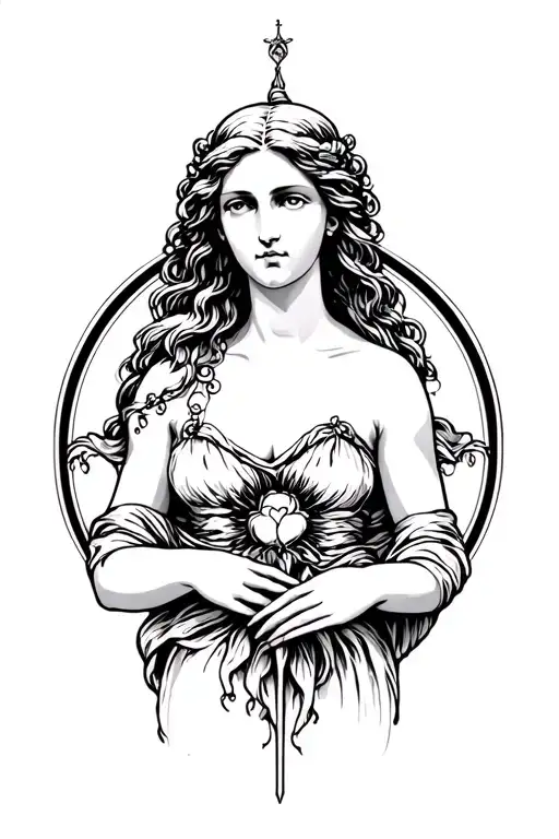 Aphrodite the goddess of love tattoo tattoo design idea