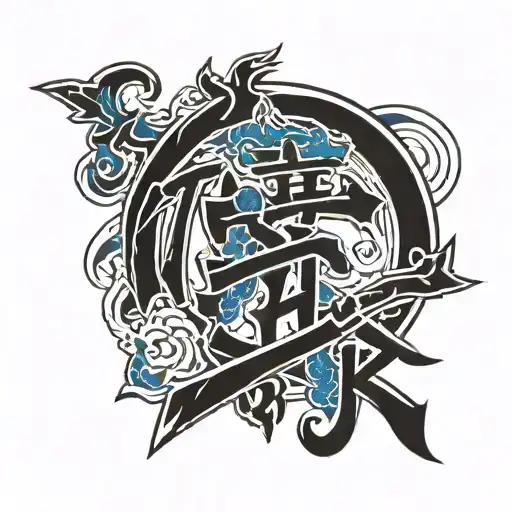 kyokushin karate kanji symbols tattoo design idea