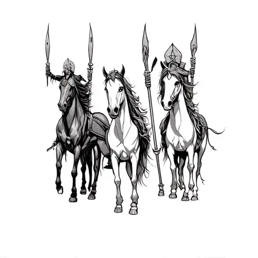 four horsemen of the apocalypse  tattoo design idea