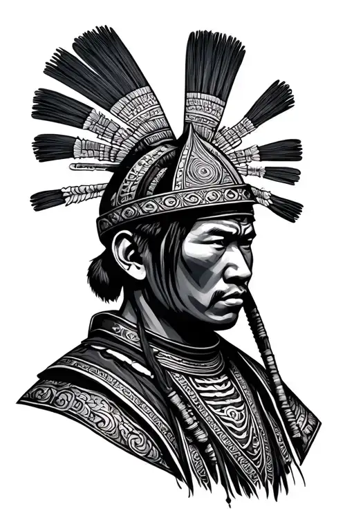 Ethiopian Samurai tattoo design idea