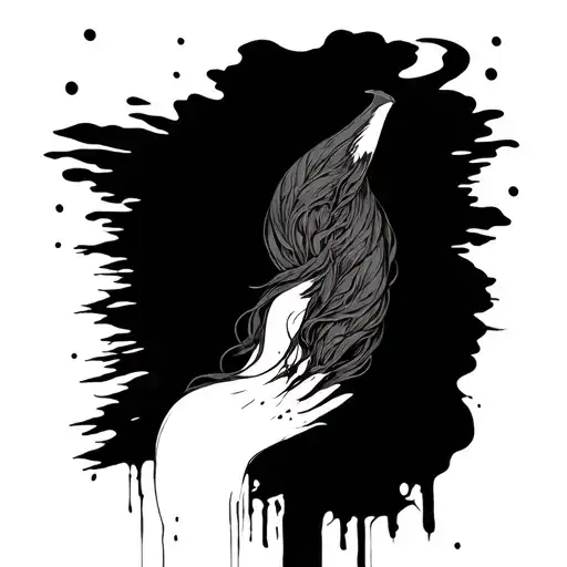 calmness and solitude tattoo design idea