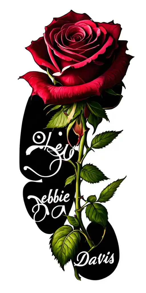 "Debbie Davis " rose tattoo design idea