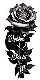 "Debbie Davis " rose tattoo design idea