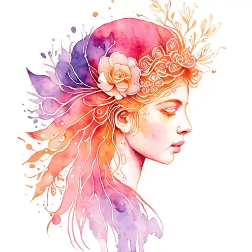 Cancer Goddess tattoo design idea