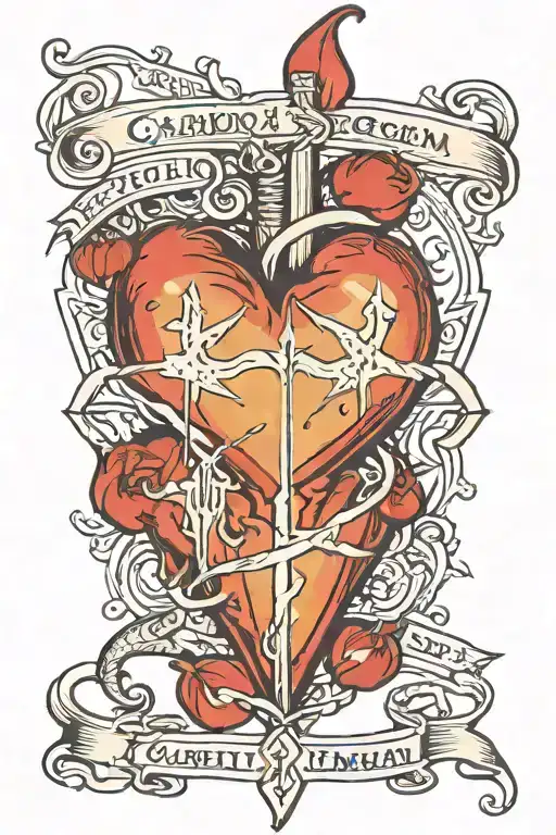 cardiogram line and text mors omnia solvit tattoo design idea