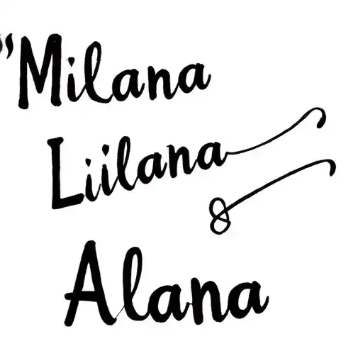 "Milana Liliana Alana" harts tatoo tattoo design idea