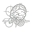 Brain, Plane, Heart tattoo design idea