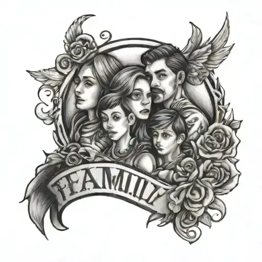 Family Before Everything tattoo design idea