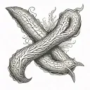 penis with vein tattoo design idea