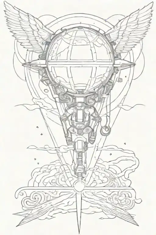 One more light shining brightly in the darkness, illuminating a path for the pilot tattoo design idea