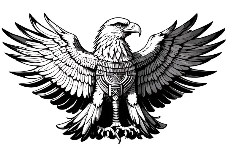 Egyptian eagle tattoo design idea