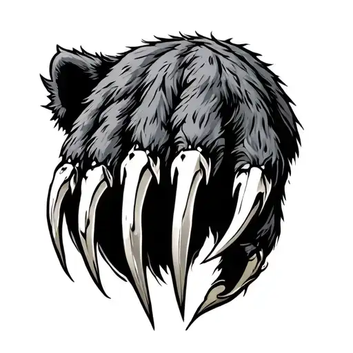 bear claw tattoo design idea