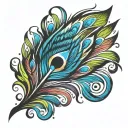 Peacock feather tattoo design idea