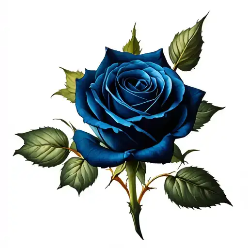 Dark blue rose that are close to black tattoo design idea
