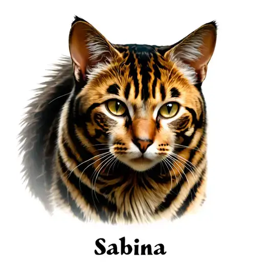 "Sabina" cat Bengal tattoo design idea