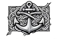 celtic anchor tattoo design idea