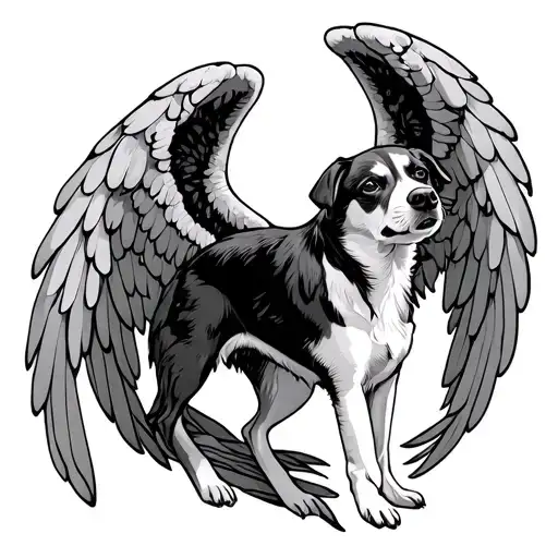 memorys dog heaven something angelic something tattoo design idea