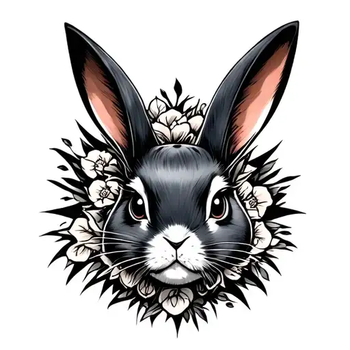 bad Bunny tattoo design idea