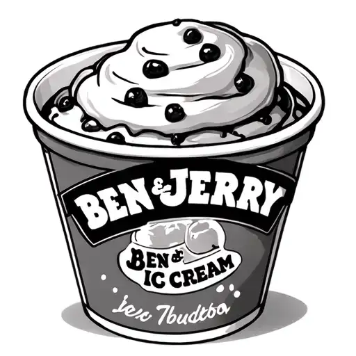 Ben and Jerry ice cream tattoo design idea