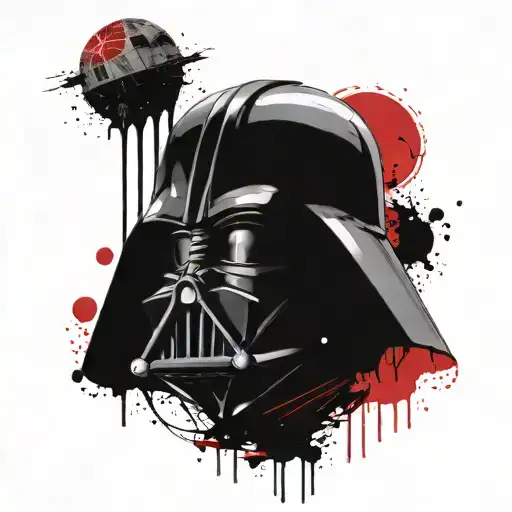 Vader, Death Star, Star Wars, tattoo design idea