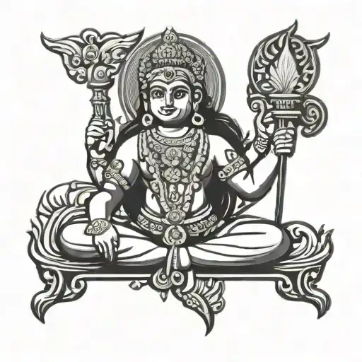 Tamil god Muruga tattoo design idea