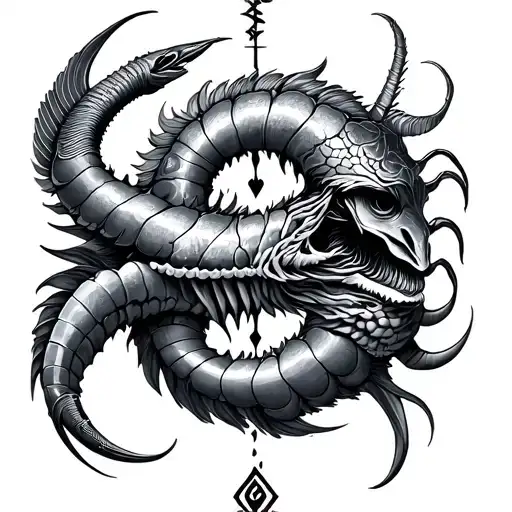 cancer pisces scorpio capricorn virgo zodiac sign incorporated tattoo design idea